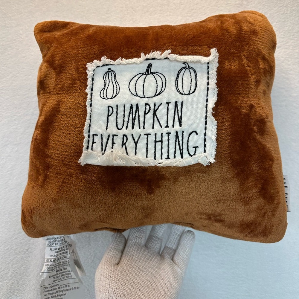 Rae Dunn Pumpkin Everything Plush Pillow